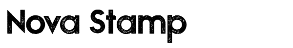 Nova Stamp font preview